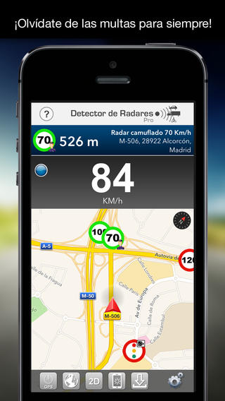 Detector de Radares PRO para iPhone, una aplicación genial para que no te multen en tu coche por exceso de velocidad
