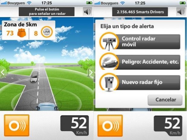 Aplicación antiradar para móvil Smart Drivers. Atento a los radares fijos con esta aplicación para tu tablet o teléfono móvil